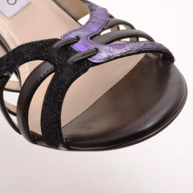 Jimmy Choo Black and Purple Darcy Sandals Size 40 3