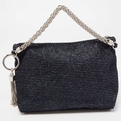Jimmy Choo Black/Blue Lurex Callie Clutch Bag