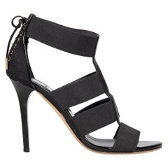 Jimmy Choo Black Caged Lace Up Sandals Size IT 38