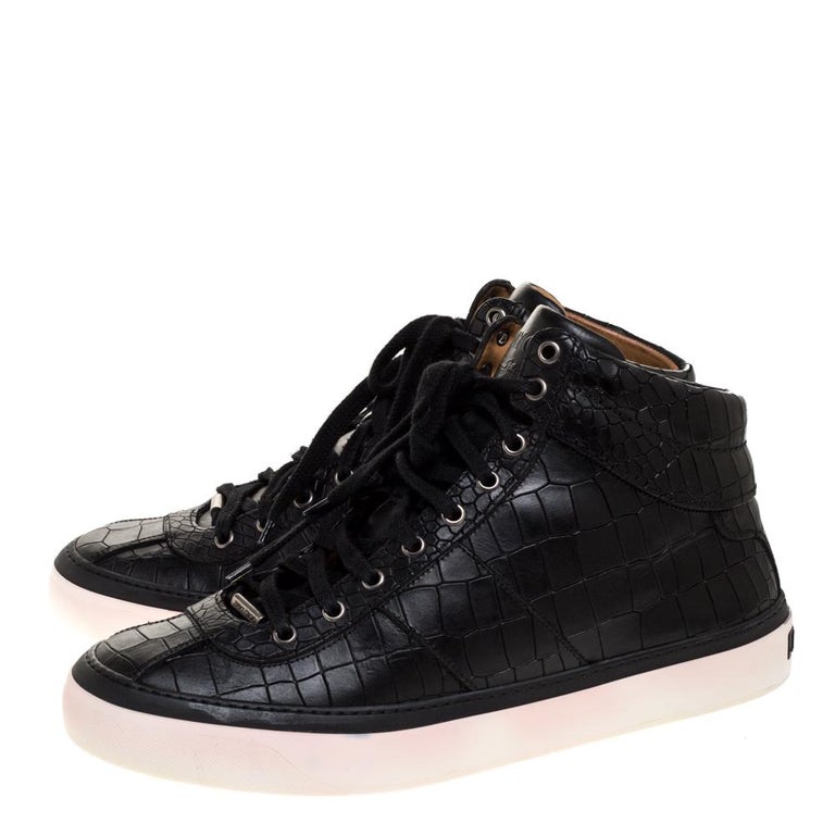 36'S Croc Leather Low Top Sneaker // Black Croco (US: 13) - Gernie NYC -  Touch of Modern