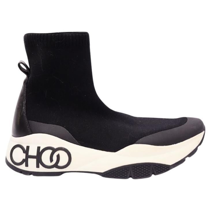 Jimmy Choo Schwarze Diamant-Socken-Sneakers - EU 38 im Angebot