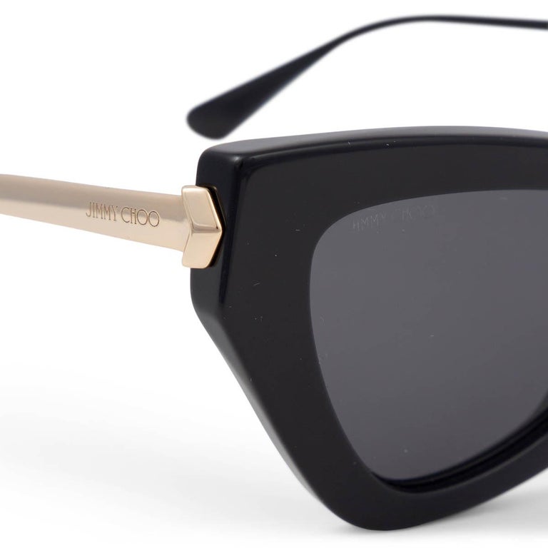 JIMMY CHOO black DONNA/S Cat-Eye Sunglasses 807IR For Sale  display picture 2