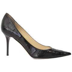 Jimmy Choo Black Eel Pumps - size 38