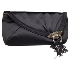 Jimmy Choo Black Fringed Clutch Bag