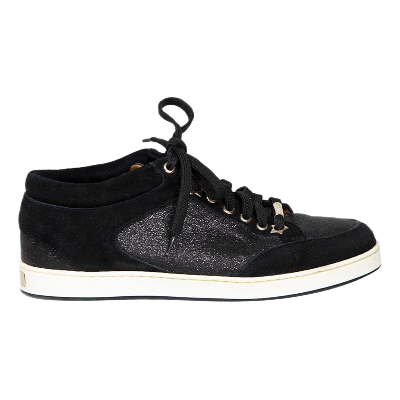 Jimmy Choo - Scarpe da ginnastica Miami Glitter Nero Taglia IT 36
