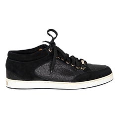 Jimmy Choo baskets Miami à paillettes noires taille IT 36