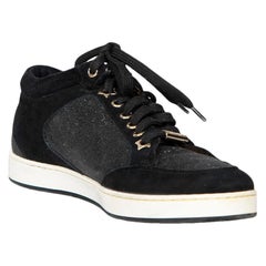 Jimmy Choo - Scarpe da ginnastica Miami Glitter Nero Taglia IT 36