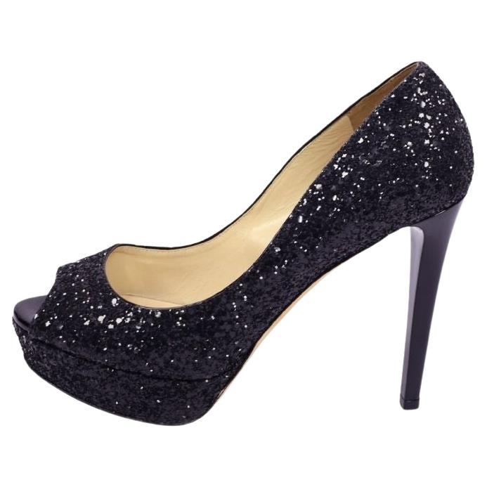 Jimmy Choo - Escarpins à plateforme avec paillettes - EU 37.5