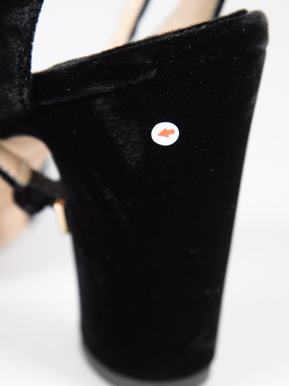 Jimmy Choo Black Glitter Pointed Toe Heels Size IT 39 6