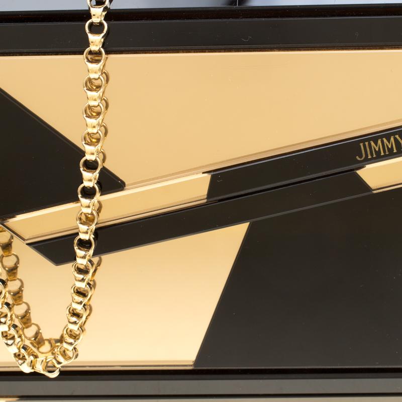 Jimmy Choo Black/Gold Acrylic Candy Clutch Bag 4