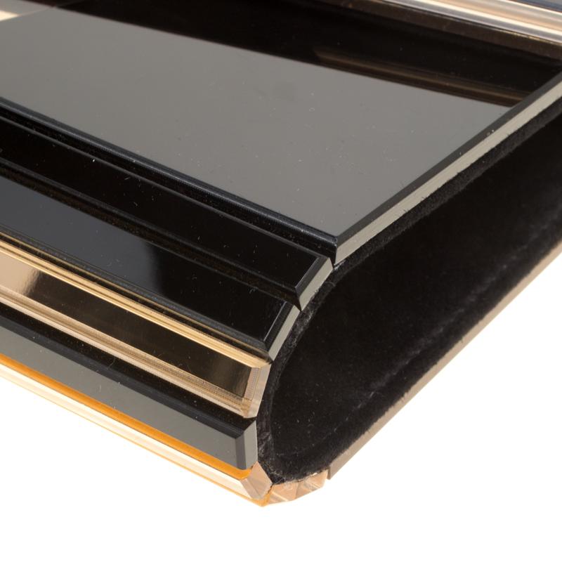 Jimmy Choo Black/Gold Acrylic Candy Clutch Bag 5