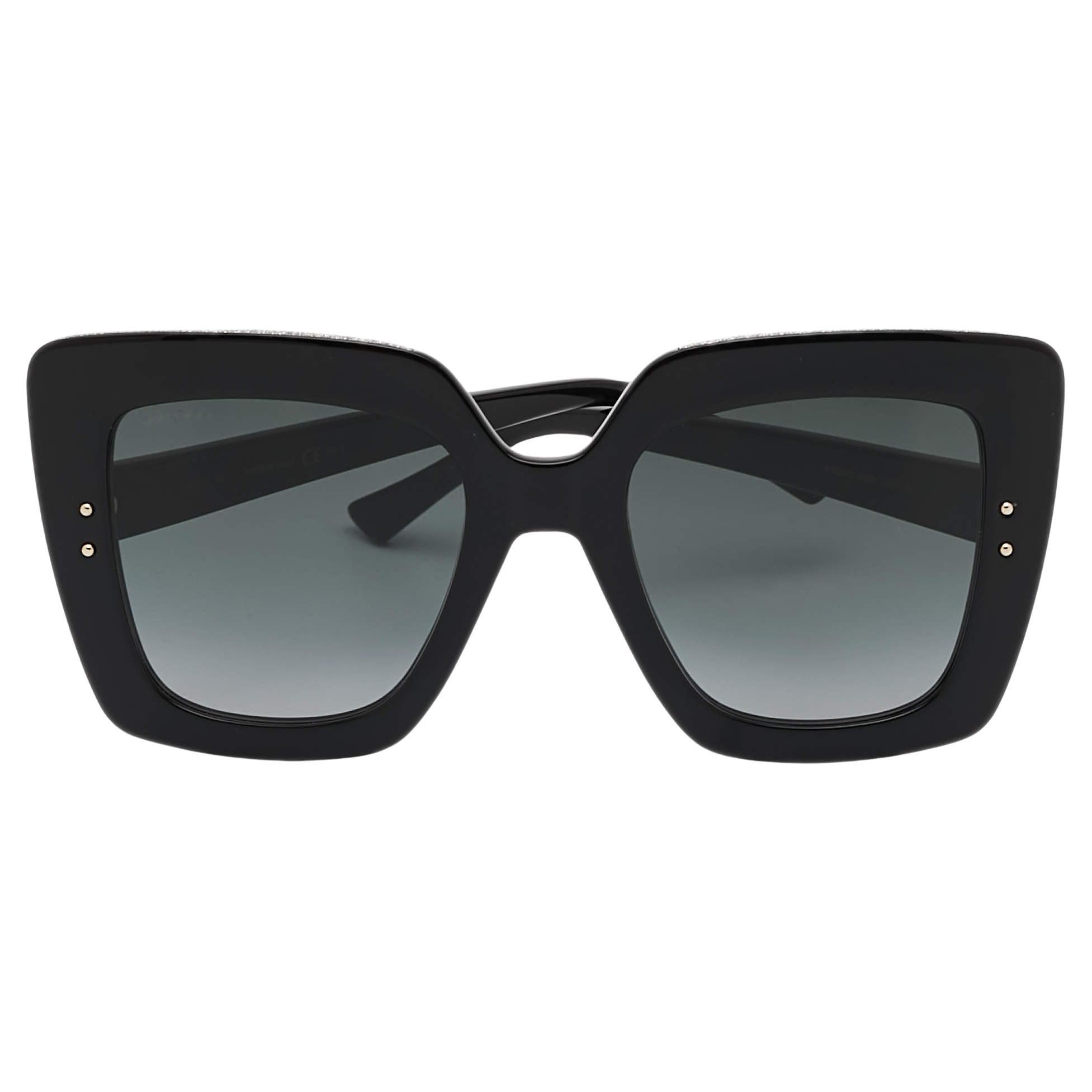 Jimmy Choo Black Gradient 807/9O Auri Square Sunglasses For Sale at 1stDibs