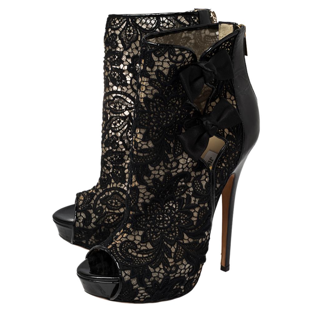 jimmy choo lace booties