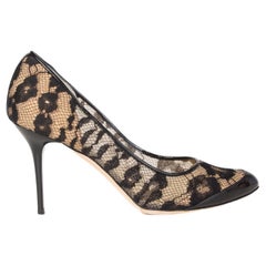 JIMMY CHOO black lace BIZMO Pumps Shoes 38