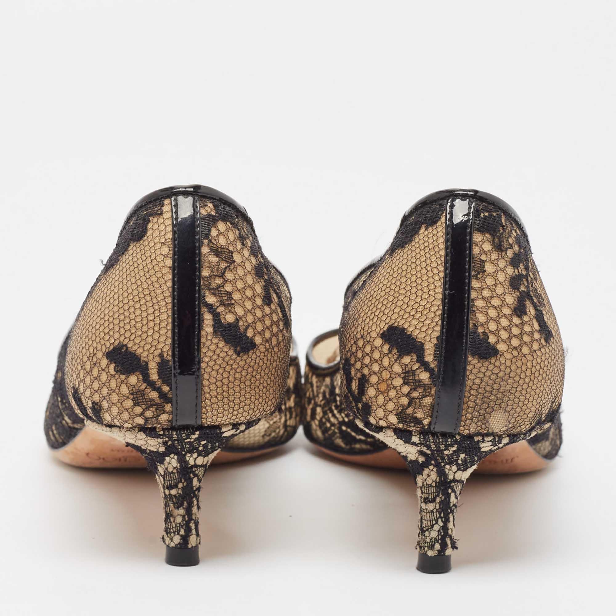 Women's Jimmy Choo Black Lace Romy Pumps Size 37