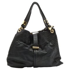 Jimmy Choo Black Leather Alex Hobo