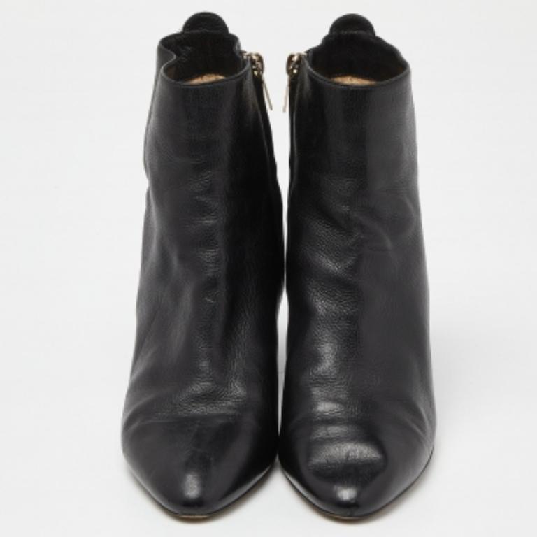 Nero Jimmy Choo, stivali alla caviglia in pelle nera taglia 38 in vendita