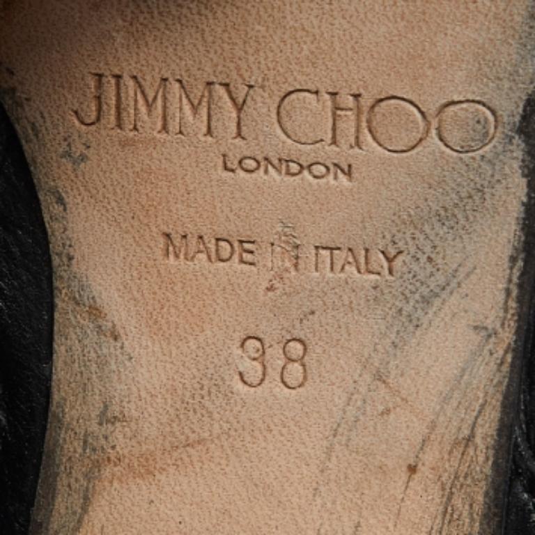Jimmy Choo, stivali alla caviglia in pelle nera taglia 38 in vendita 3