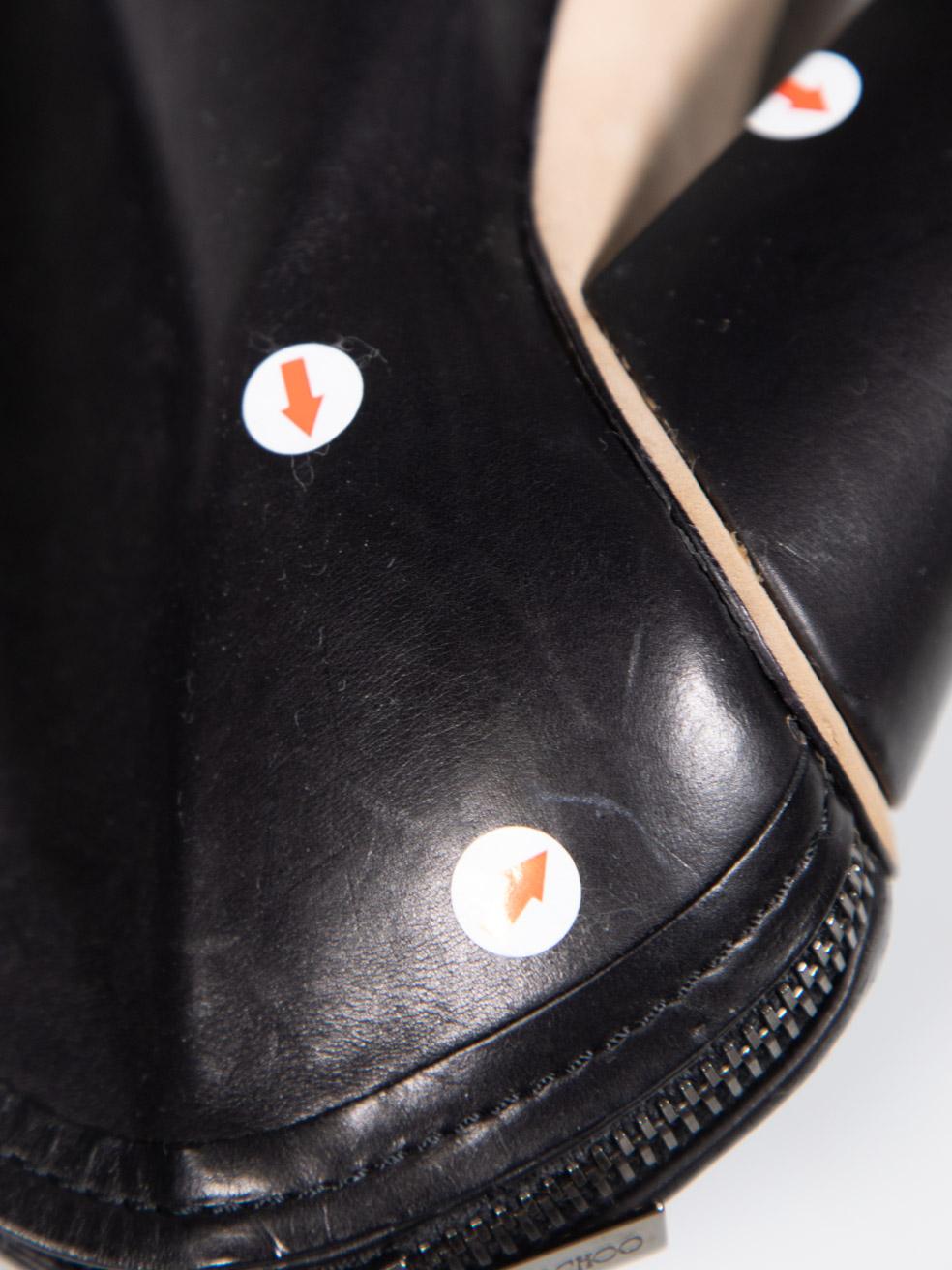 Jimmy Choo Black Leather Ankle Length Zipped Boots Size IT 36.5 For Sale 4