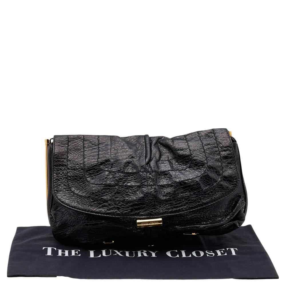 Jimmy Choo Black Leather Ayse Shoulder Bag For Sale 7