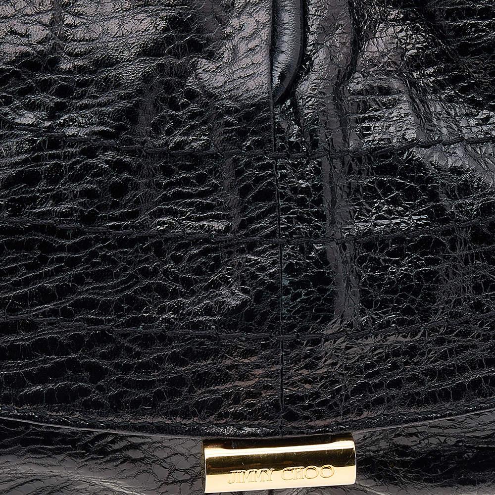 Jimmy Choo Black Leather Ayse Shoulder Bag For Sale 4