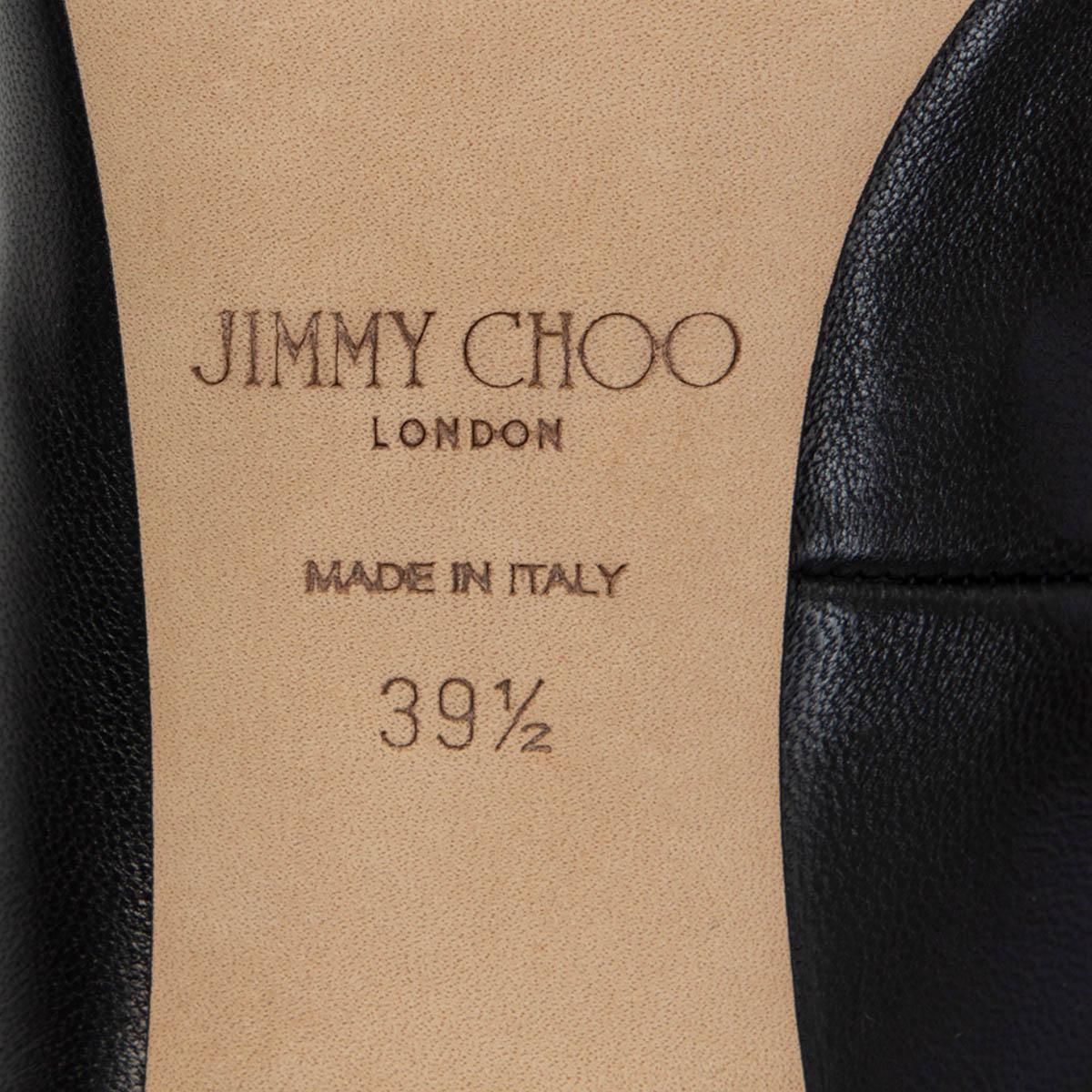 JIMMY CHOO Bottes en cuir noir BRANDON 85 POINTED-TOE SOCK Shoes 39,5 en vente 2