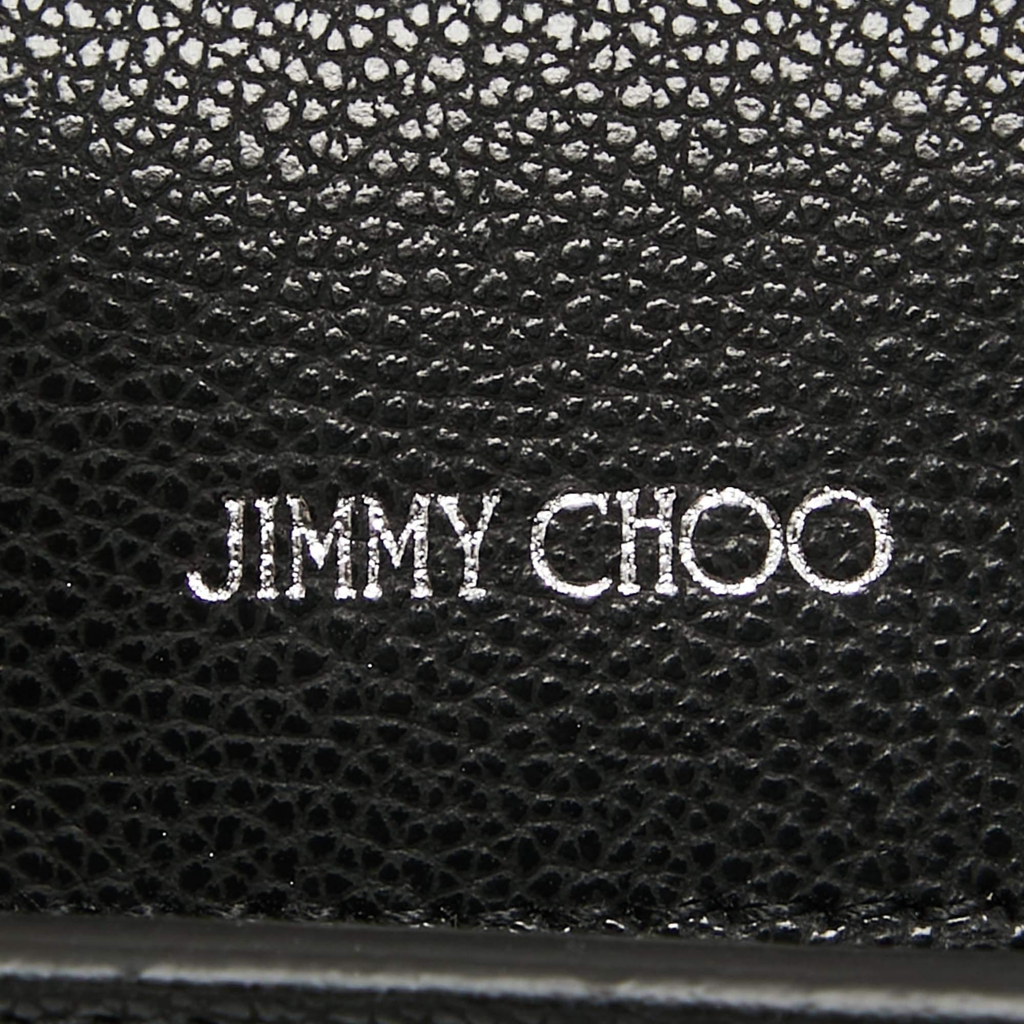 Jimmy Choo Black Leather Cheri Chain Shoulder Bag For Sale 7