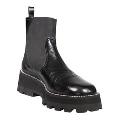 Jimmy Choo Schwarz Leder Clayton verschönert Stiefel Größe IT 41.5