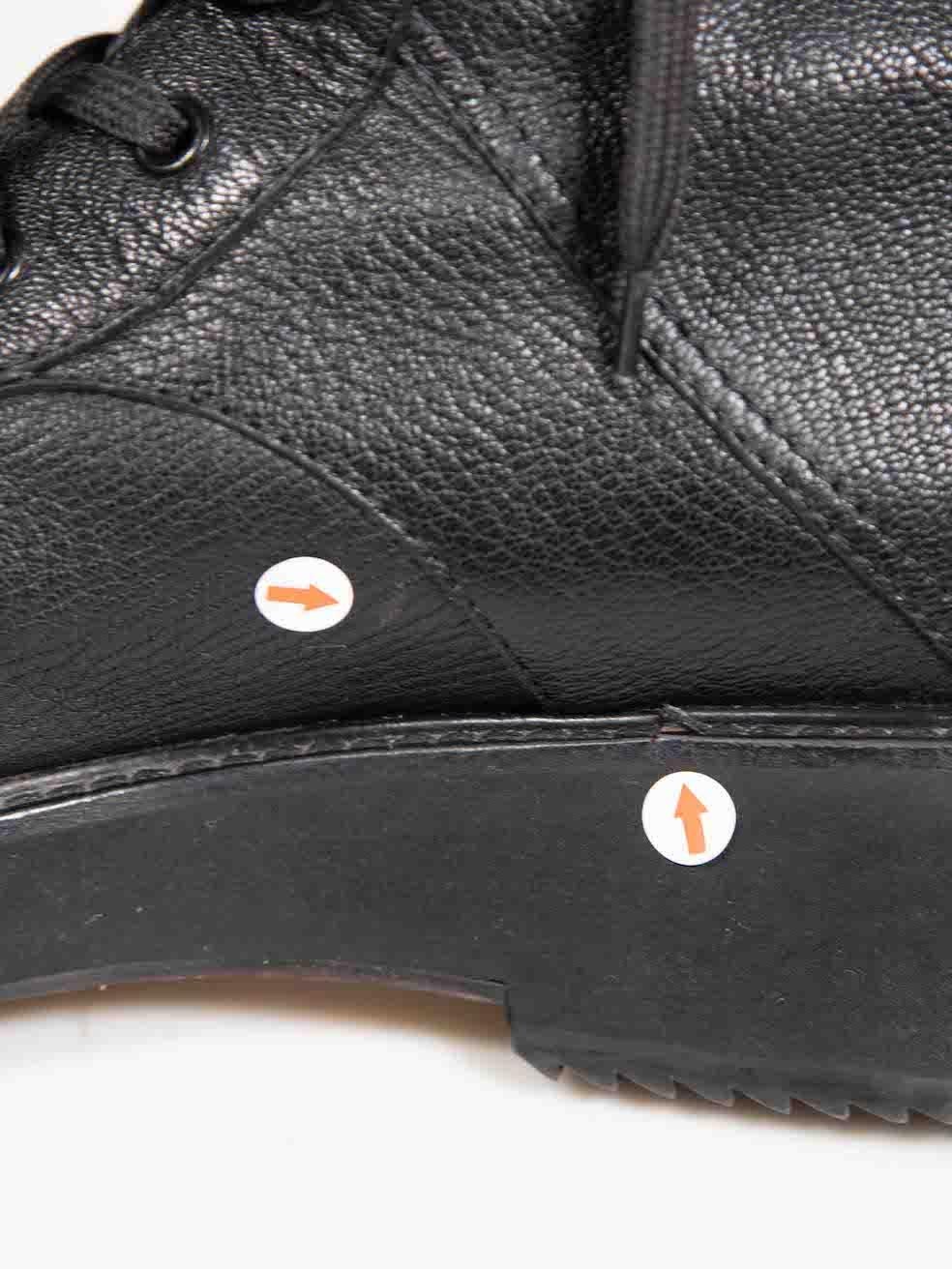 Jimmy Choo Black Leather Crystal Biker Boots Size IT 37.5 1