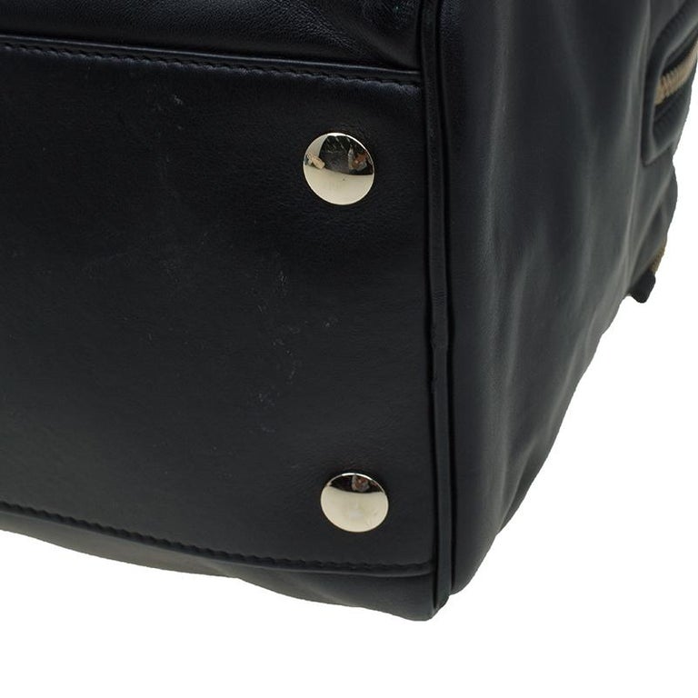 Jimmy Choo Black Leather Justine Satchel For Sale at 1stDibs