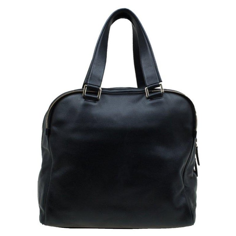 Jimmy Choo Black Leather Justine Satchel For Sale at 1stDibs