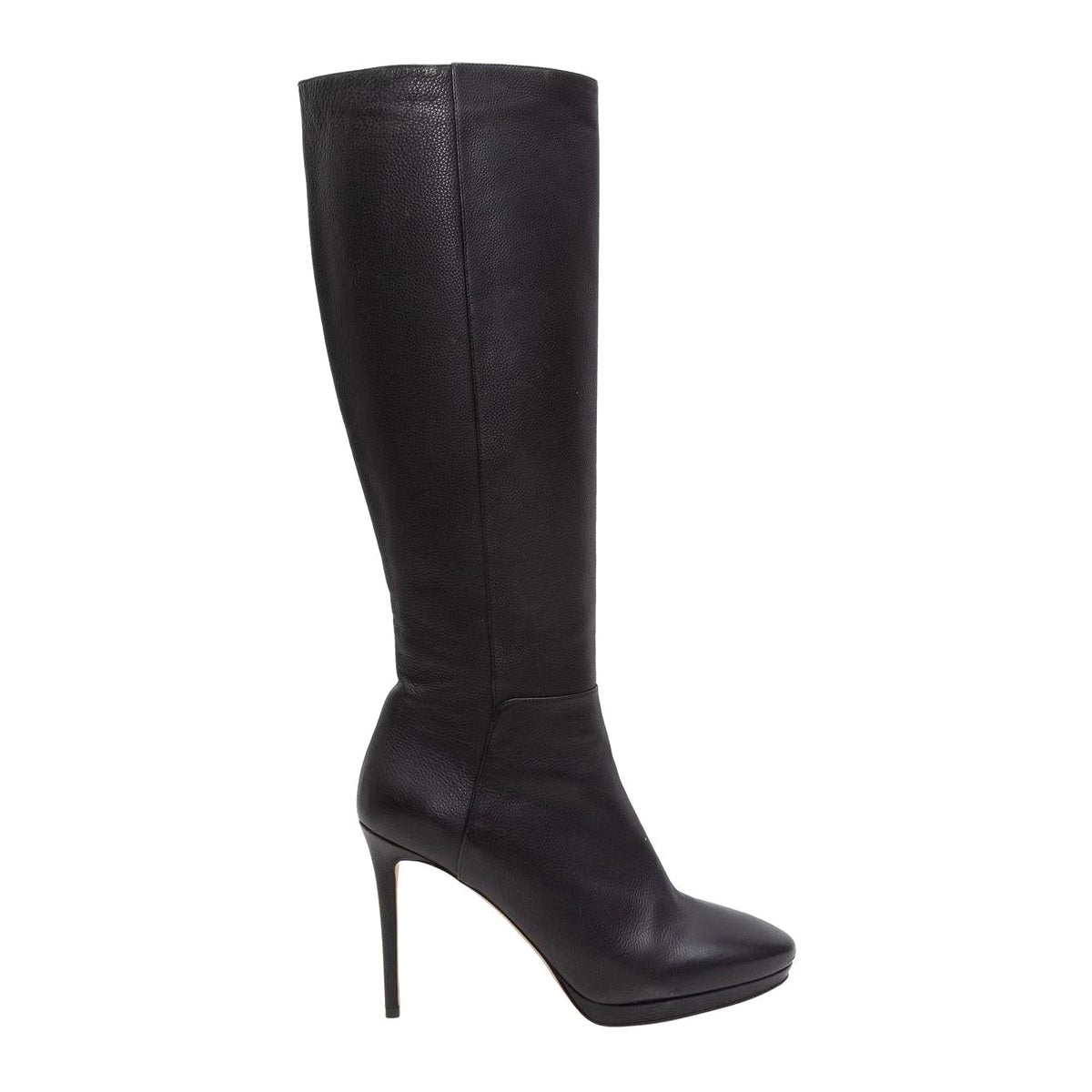 Jimmy Choo Black Leather Knee-High Boots