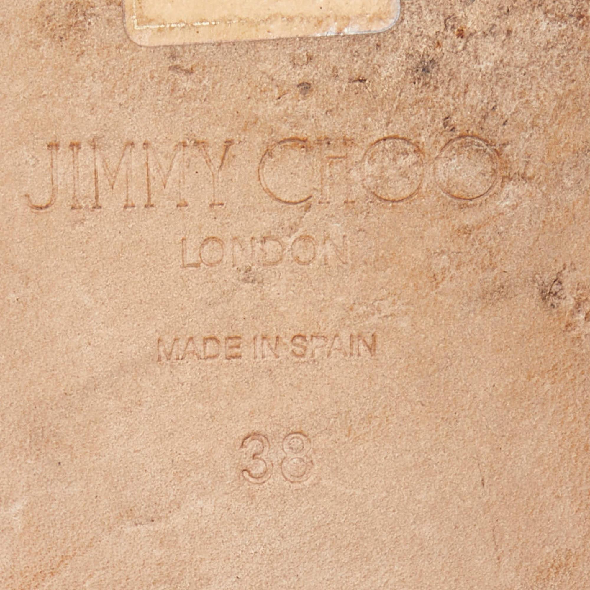 Jimmy Choo Black Leather Laran Flat Slides Size 38 4