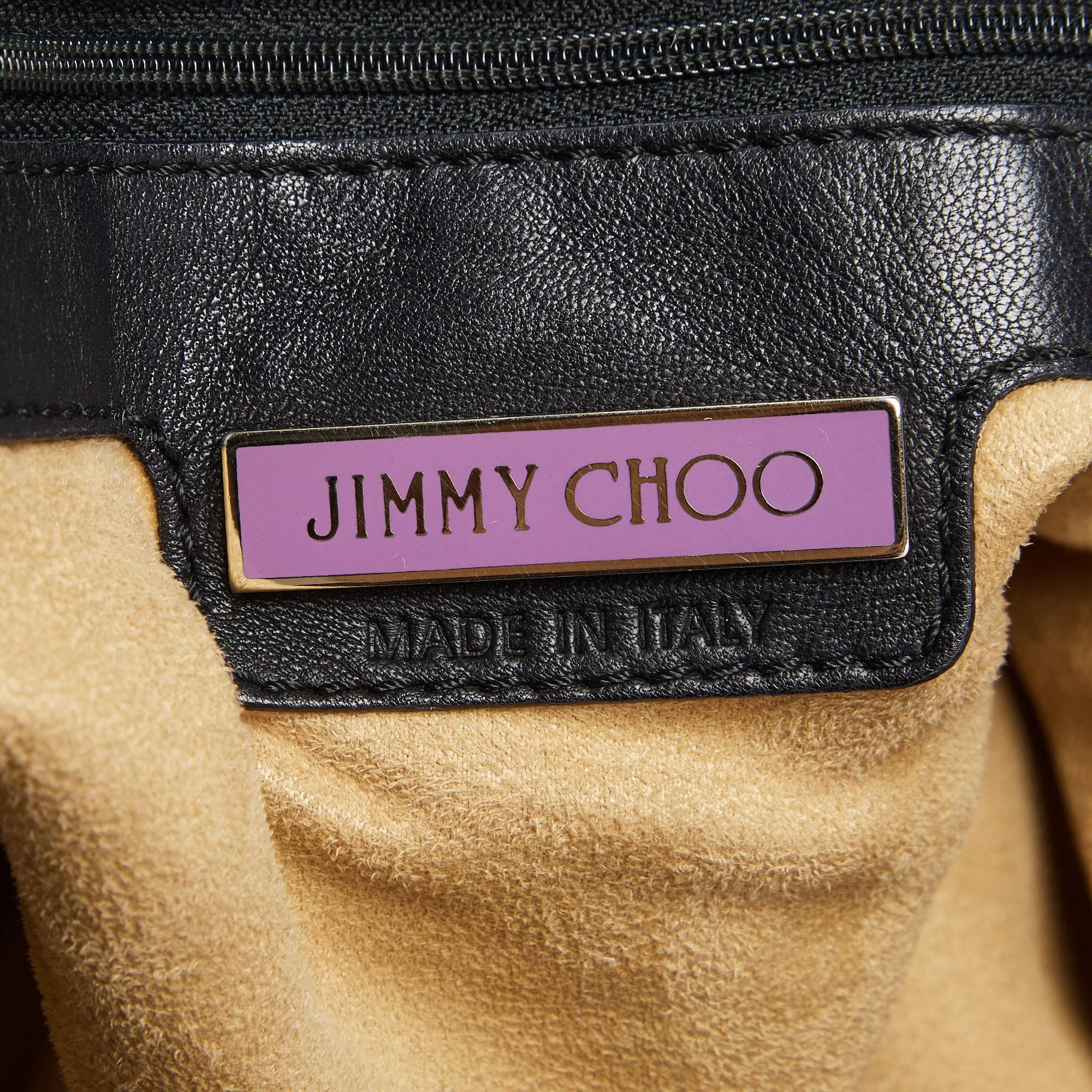 Jimmy Choo Black Leather Large Saba Hobo 3