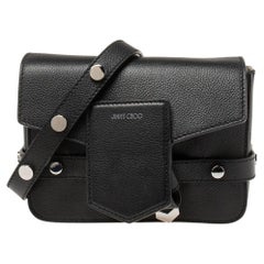 Jimmy Choo Black Leather Lexie S Shoulder Bag