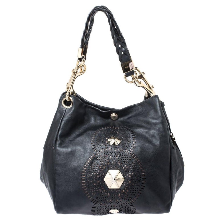 Jimmy Choo Black Leather Lola Slouchy Hobo For Sale at 1stDibs