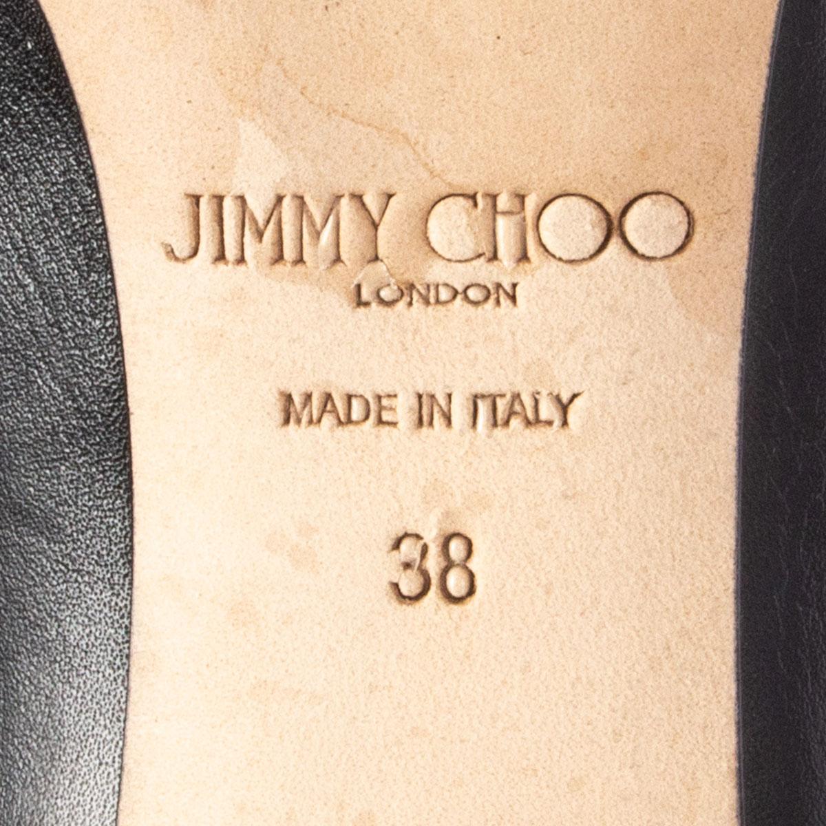 Women's JIMMY CHOO black leather MAHESA Boots Shoes 38