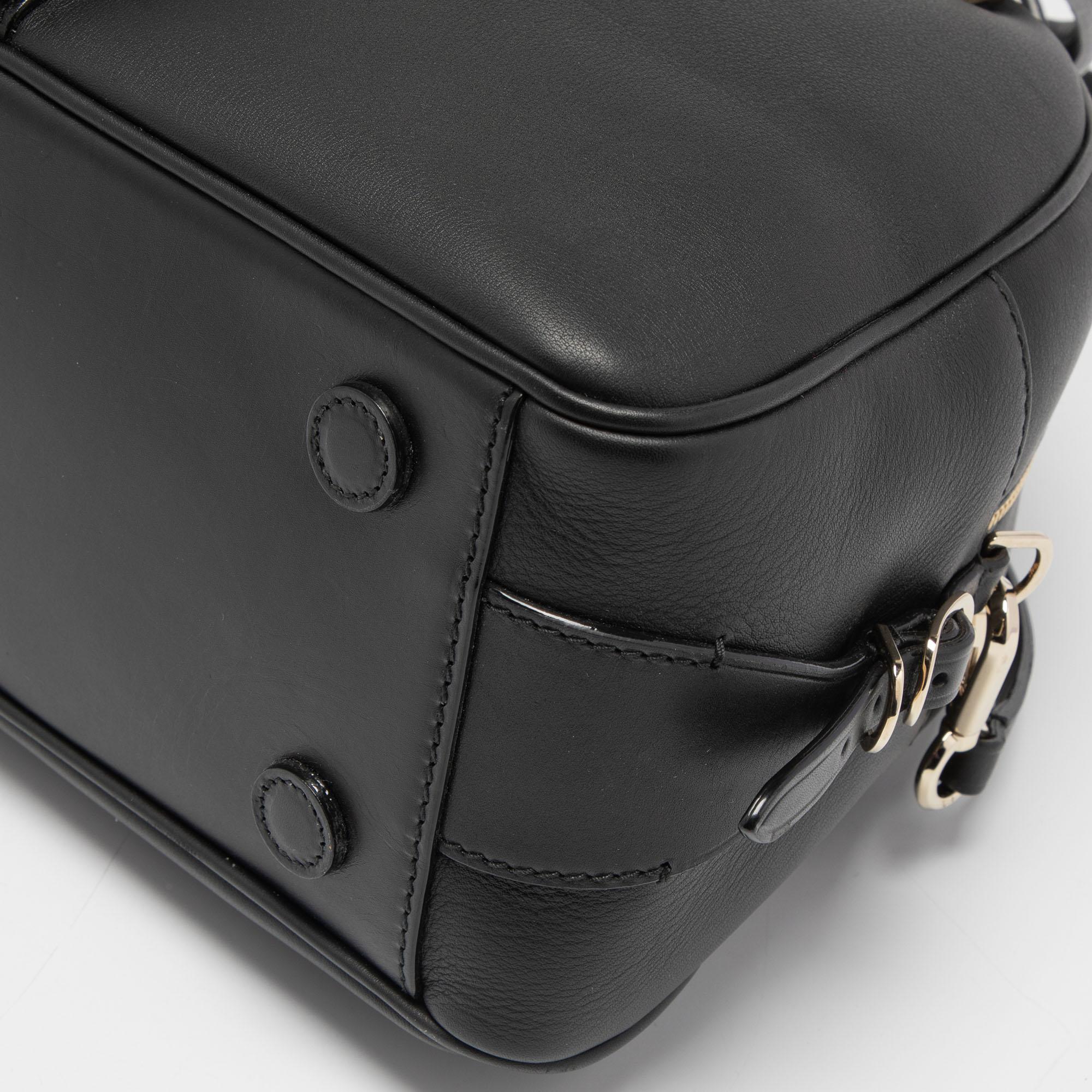 Jimmy Choo Black Leather Medium Varenne Bowler Bag 3