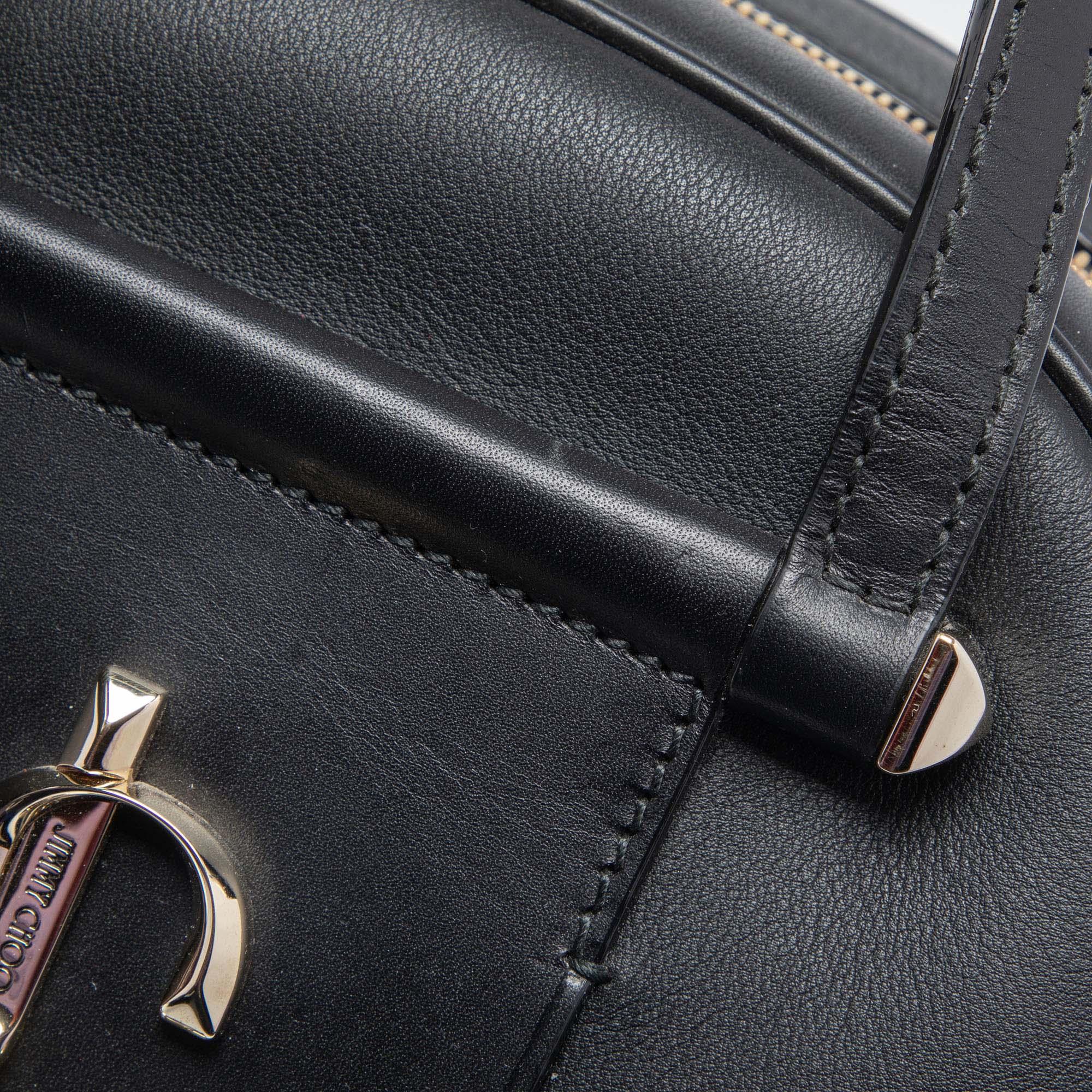 Jimmy Choo Black Leather Medium Varenne Bowler Bag 1