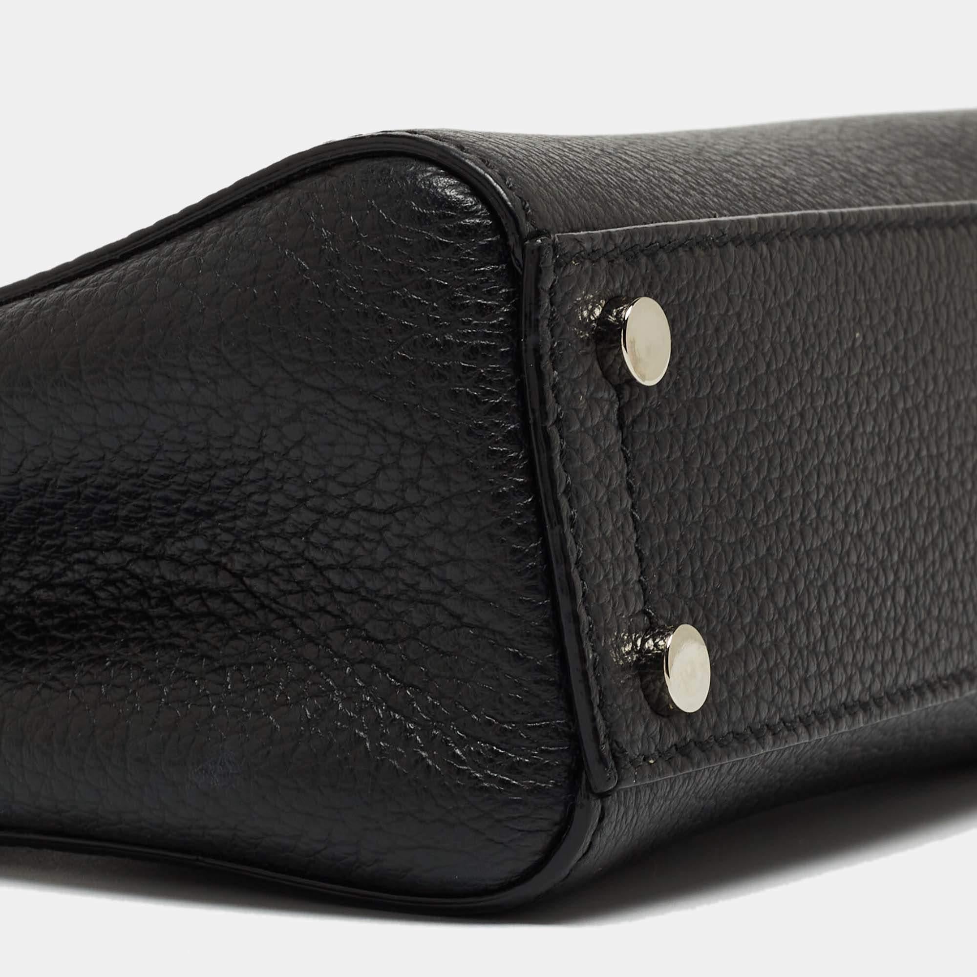 Jimmy Choo Black Leather Mini Varenne Top Handle Bag 3