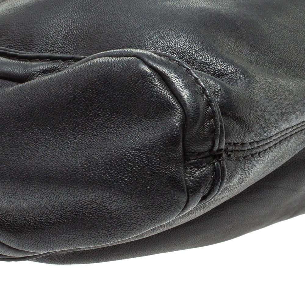Jimmy Choo Black Leather Oversized Chain Zip Clutch 3