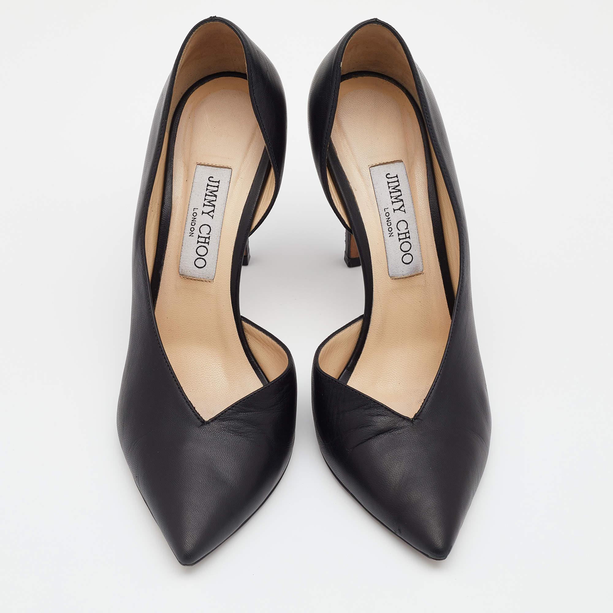 Nero Jimmy Choo - Pumps a punta in pelle nera - misura 39,5