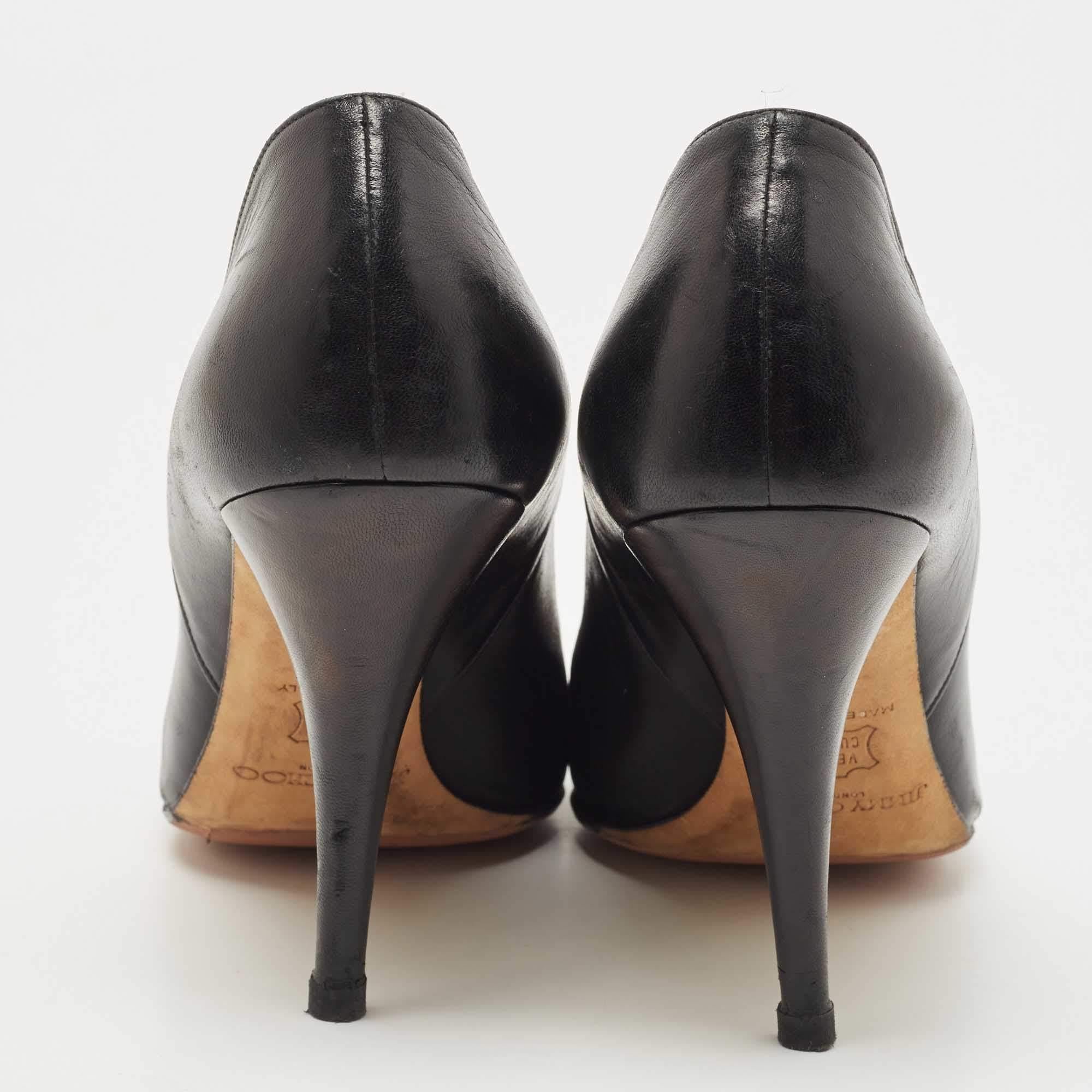 Donna Jimmy Choo - Pompe a punta in pelle nera - Taglia 40 in vendita