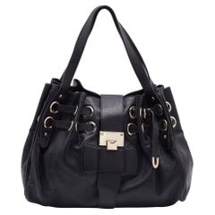 Jimmy Choo Black Leather Ramona Shoulder Bag