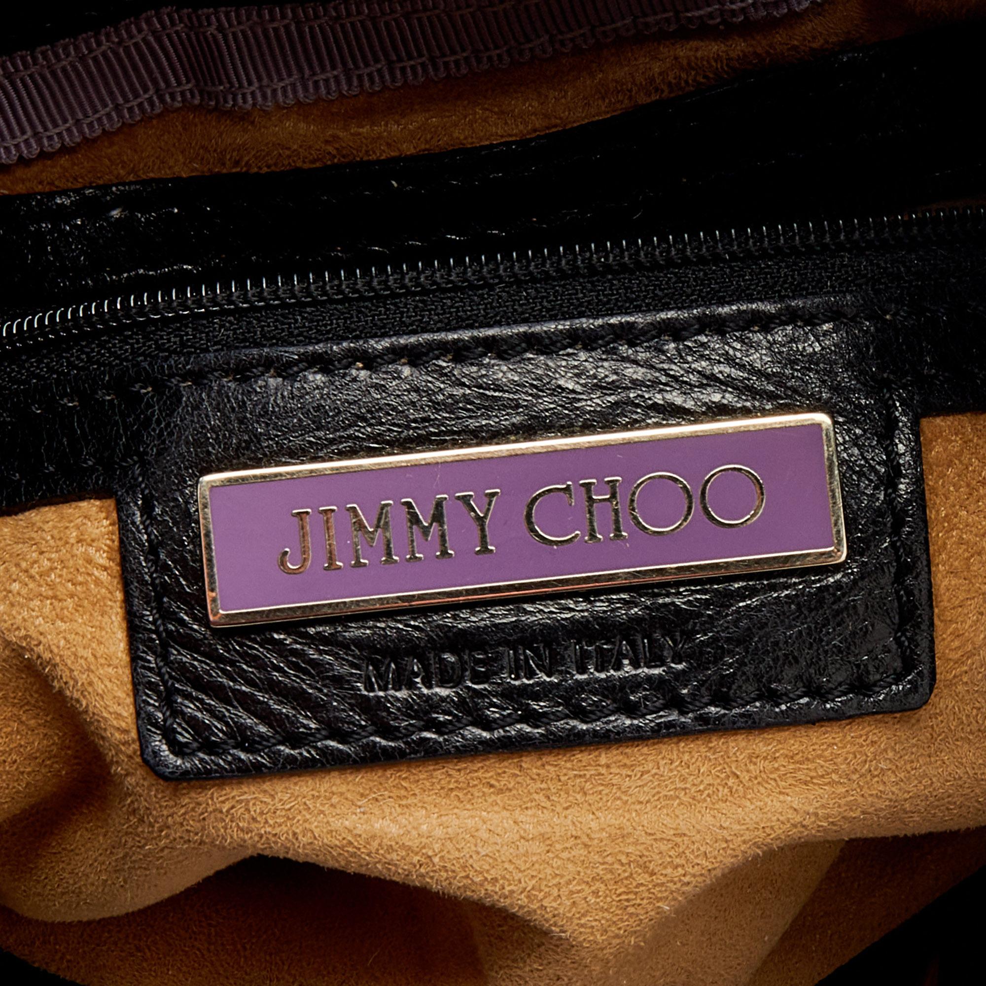 Women's Jimmy Choo Black Leather Riki Tote For Sale