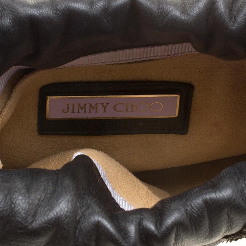 Jimmy Choo Black Leather Sequin Embellished Crossbody Bag 7