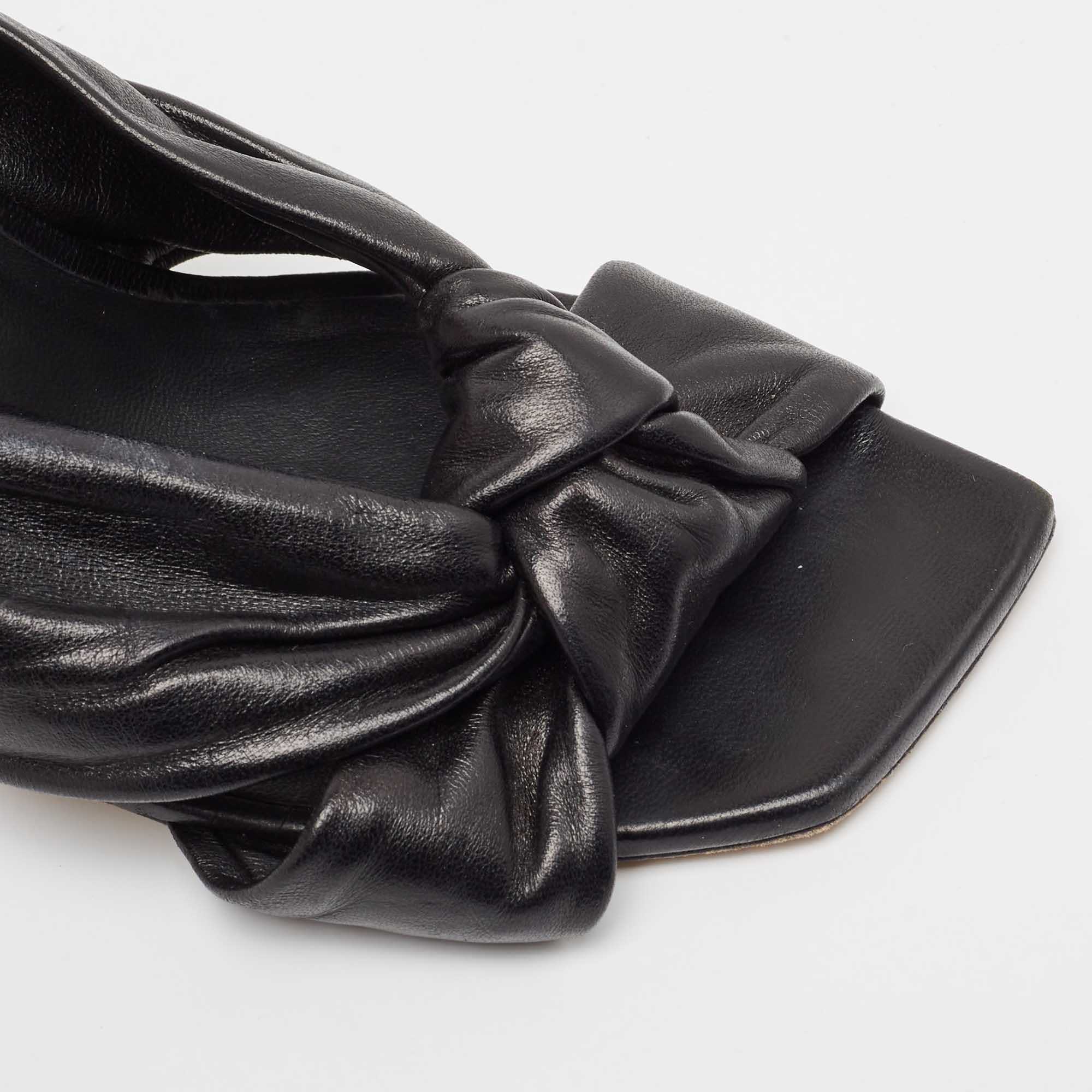 Jimmy Choo Black Leather Slide Sandals 41 3