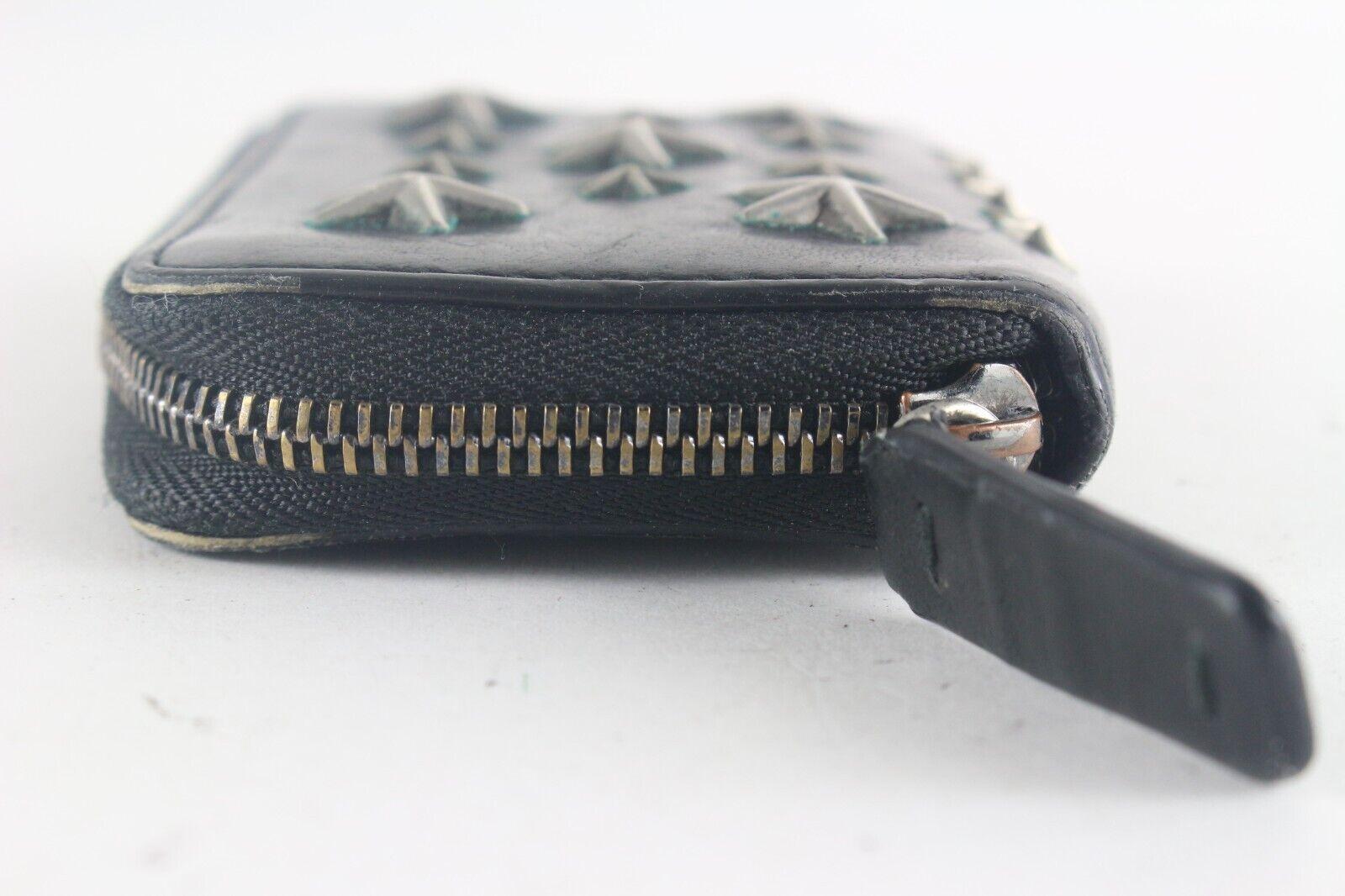 JIMMY CHOO Portefeuille Zippy en cuir noir 1JC726K en vente 5