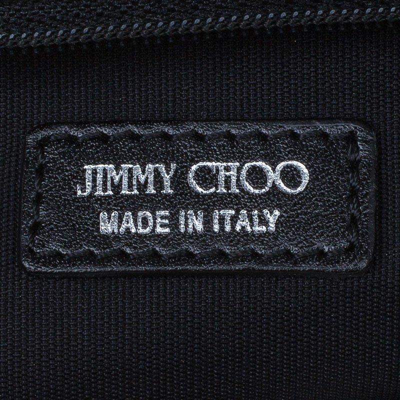 Jimmy Choo Black Leather Studded Zulu Clutch 4