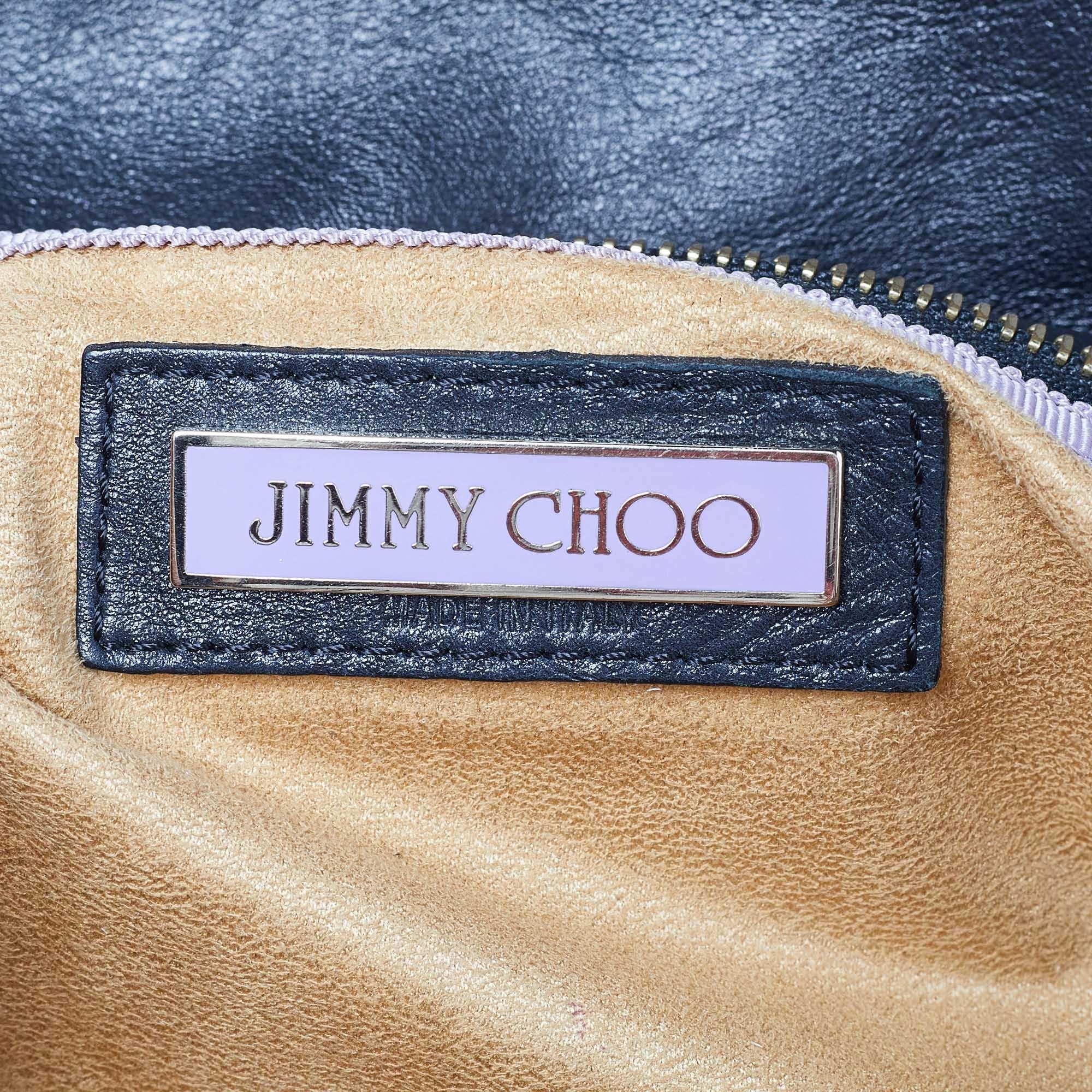 Jimmy Choo Black Leather Troy Chain Shoulder Bag 6